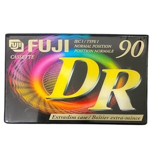 Fuji 90 minute blank audio cassette tape. New. Sealed.